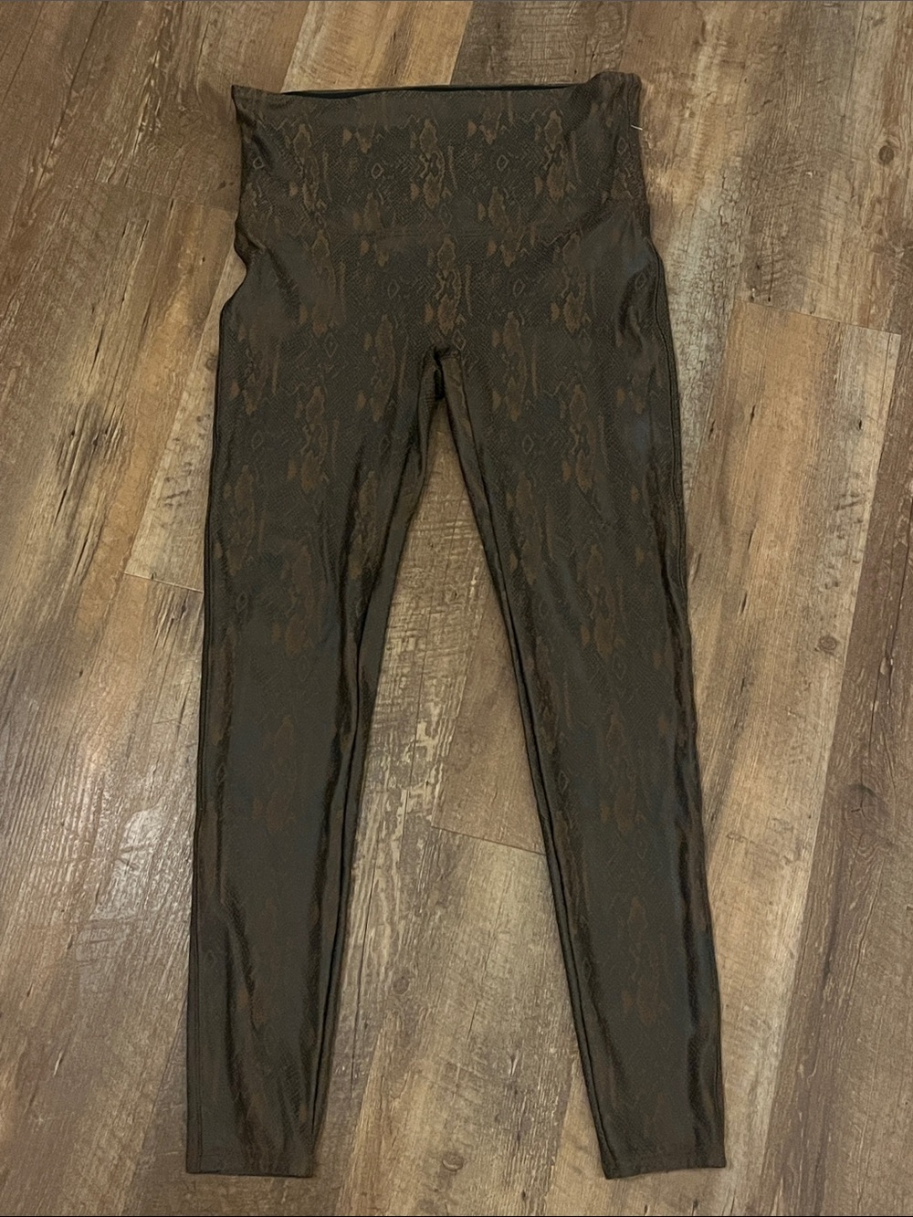 SPANX High-Waist Snake Print Leggings - Brown/Black